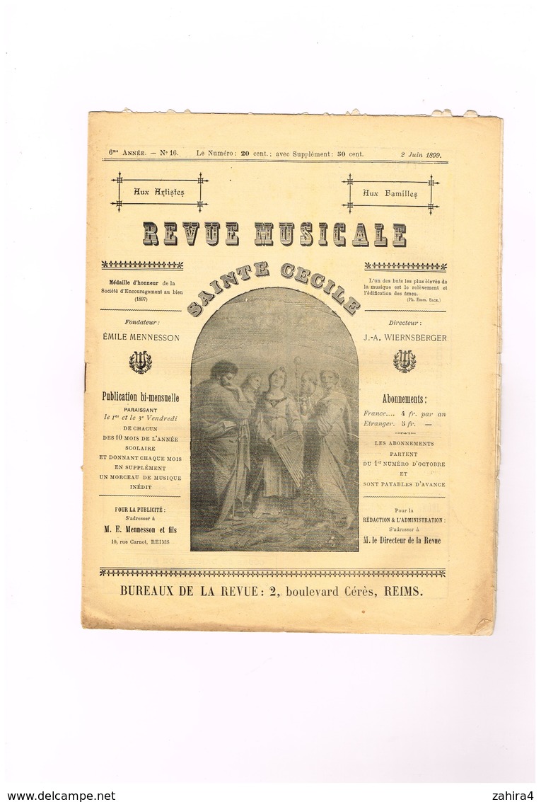 Revue Musical Sainte-Cécile Reims N°16 - Chopin Par Maria Biermé M.Galerne G.Blée L.Bourg - 1900 - 1949