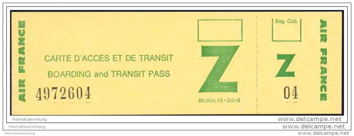 Boarding And Transit Pass - Air France - Instapkaart