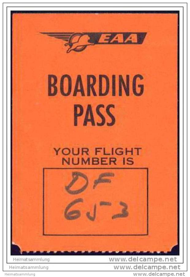 Boarding Pass - EAA - East African Airways - Instapkaart