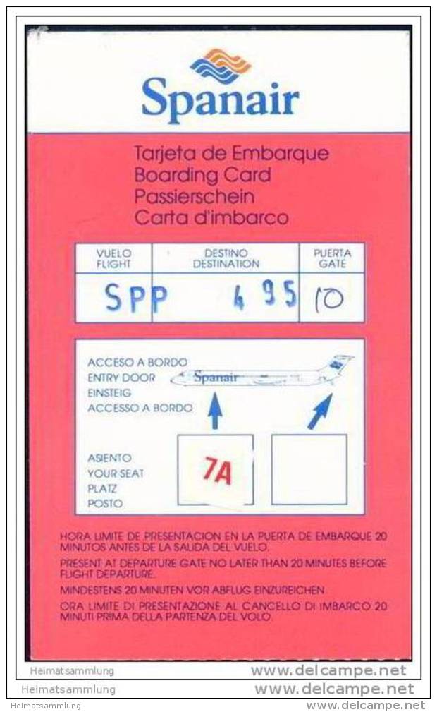 Boarding Pass - Spanair - Cartes D'embarquement