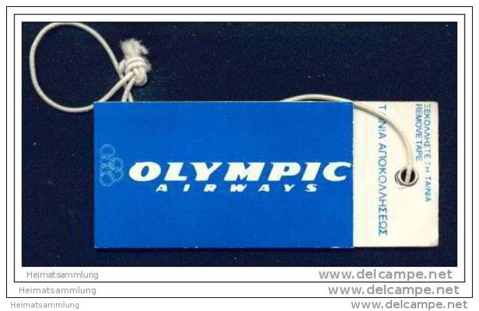 Baggage Strap Tag - Olympic Airways - Aufklebschilder Und Gepäckbeschriftung