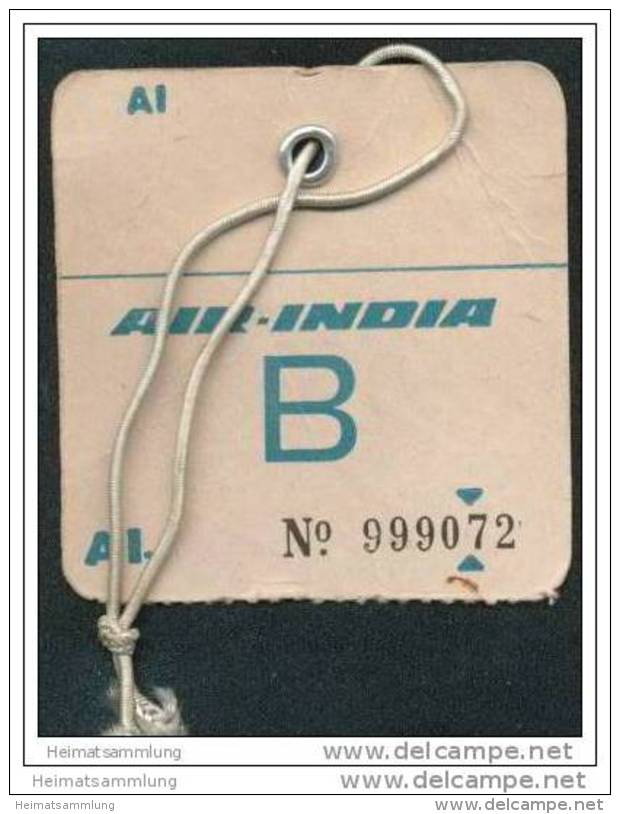 Baggage Strap Tag - Air India - Aufklebschilder Und Gepäckbeschriftung