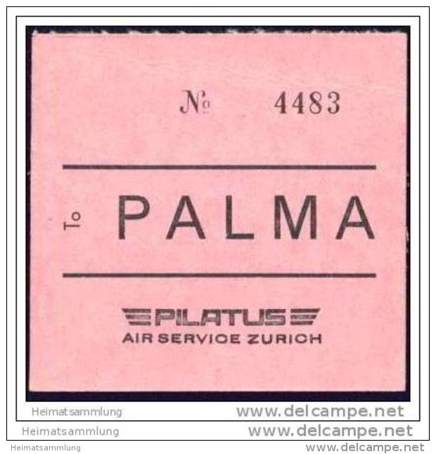 Baggage Strap Tag - Pilatus Air Service Zurich - Baggage Labels & Tags