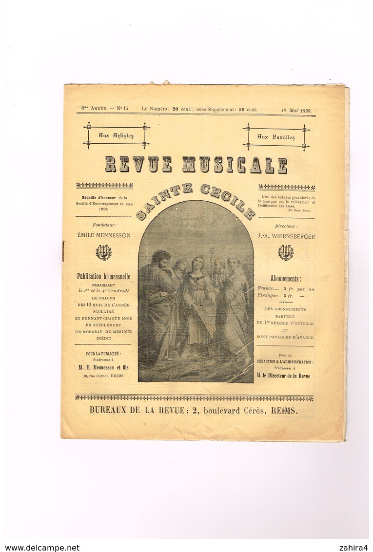 Revue Musical Sainte-Cécile Reims N°15 - Chopin Par Maria Biermé M.Galerne G.Blée L.Bourg - 1900 - 1949