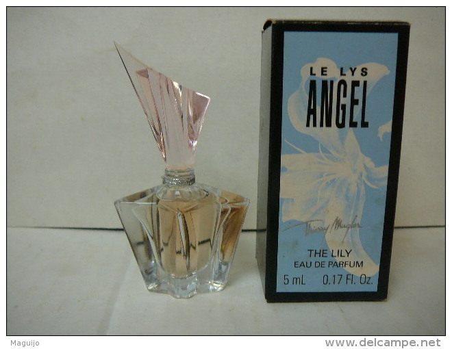 MUGLER " ANGEL: " LE LYS" " MINI EDP 5 ML  + BOITE  LIRE ET VOIR!! - Miniatures Femmes (avec Boite)