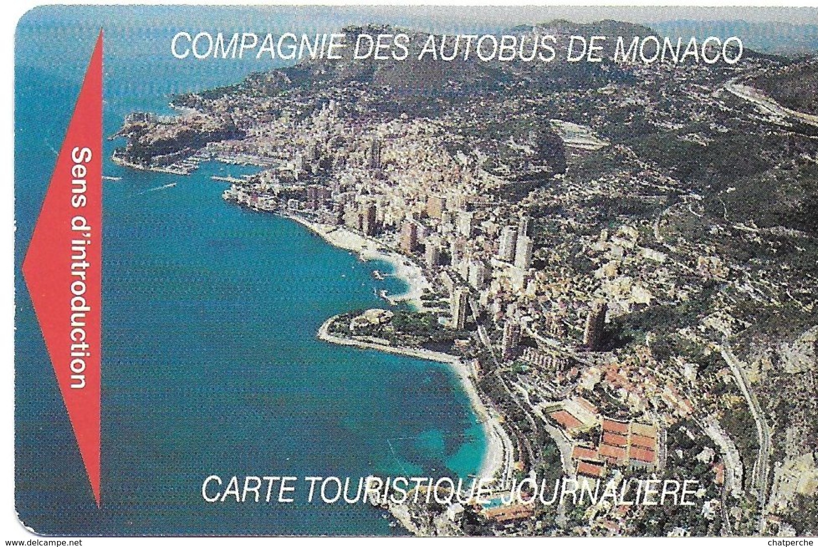 BILLET  JOURNÉE COMPAGNIE DES AUTOBUS DE MONACO CARTE TOURISTIQUE POUR COLLECTIONNEUR - Europe