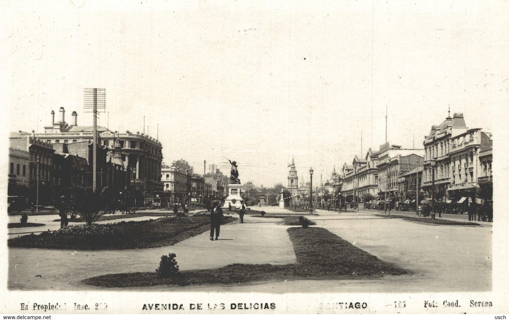 CHILE - CHILI Postcard, SANTIAGO, Avenida De Las Delicias - RPPC - Chili