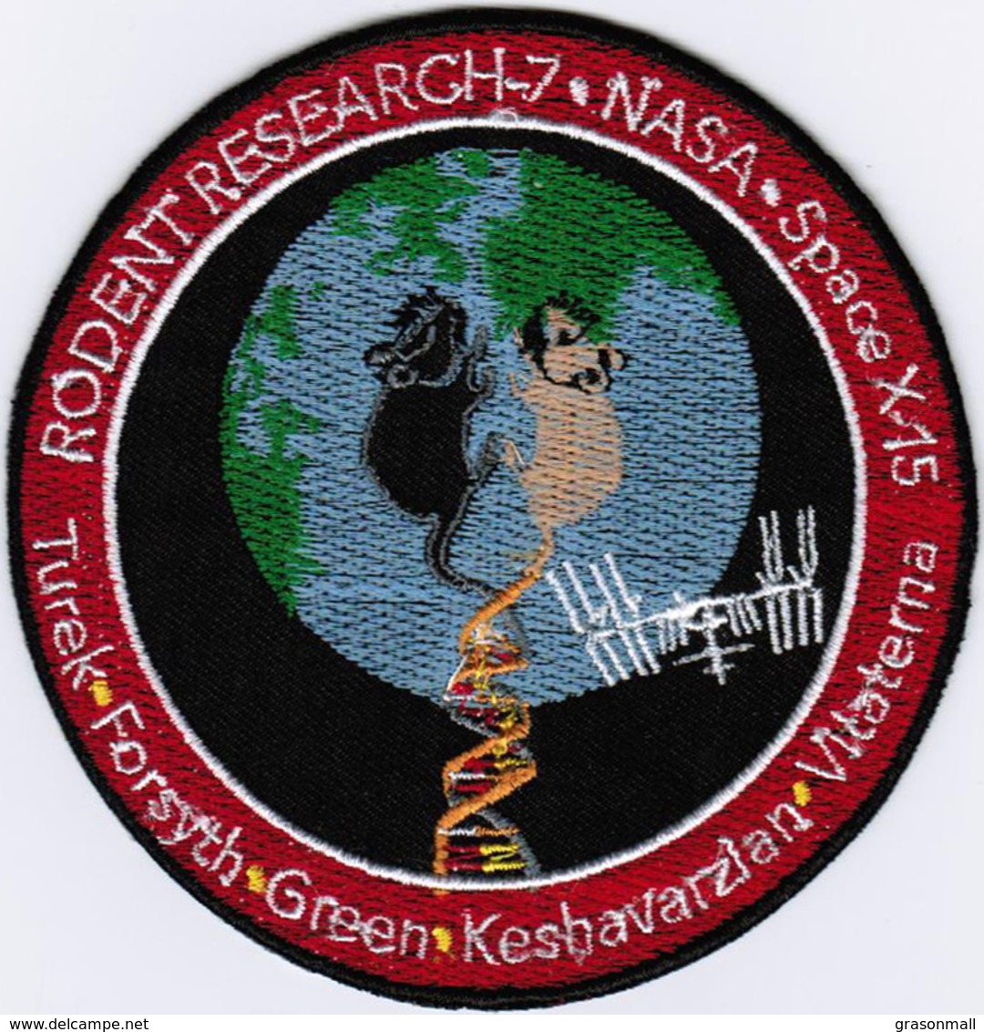 Rodent Research-7 SpaceX-15 NASA Northwestern-led International Space Station Patch - Patches