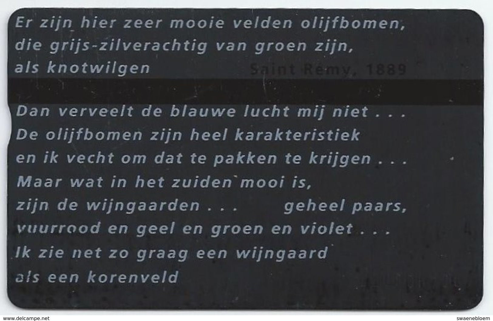 Telefoonkaart.- 004H00027. Nederland. PTT Telecom  Vincent Van Gogh. 45 Eenheden. 10 Gulden. Saint Remy, 1889 - Public