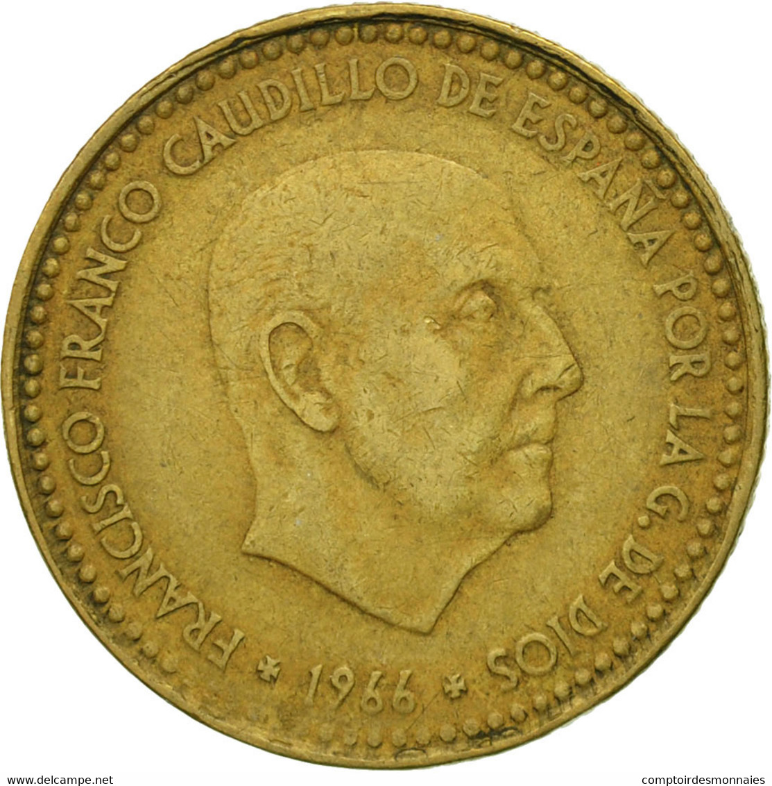 Monnaie, Espagne, Francisco Franco, Caudillo, Peseta, 1968, TB+ - 1 Peseta