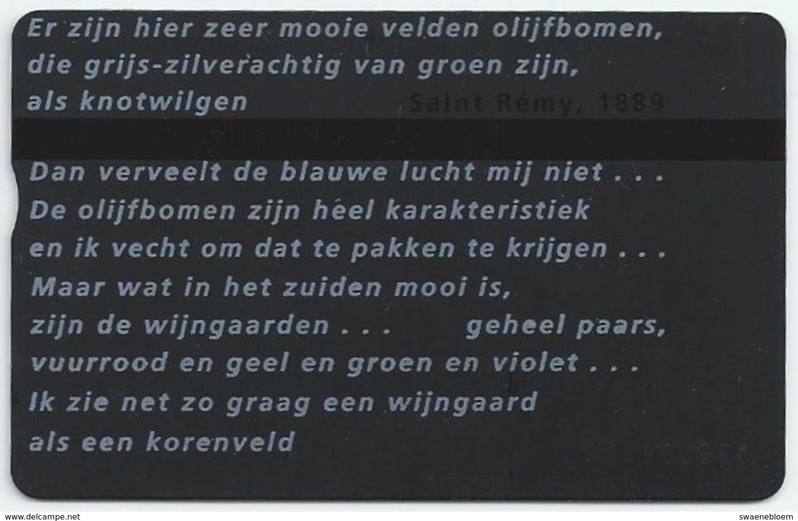 Telefoonkaart.- 005D04306. Nederland. PTT Telecom  Vincent Van Gogh. 45 Eenheden. 10 Gulden. Saint Remy, 1889 - Public
