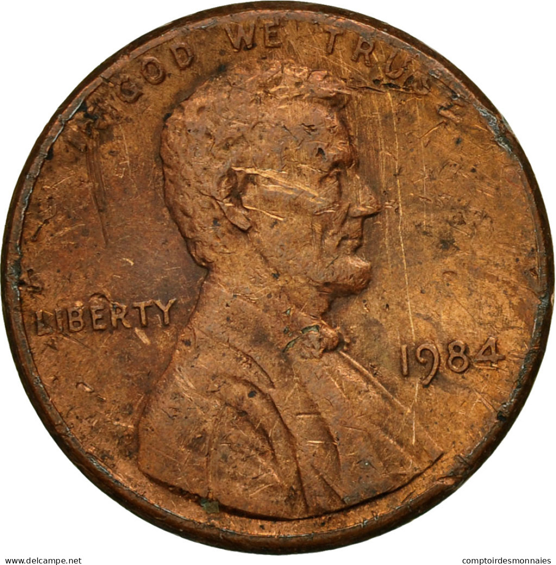 Monnaie, États-Unis, Lincoln Cent, Cent, 1984, U.S. Mint, Philadelphie, TB - Halve Cent