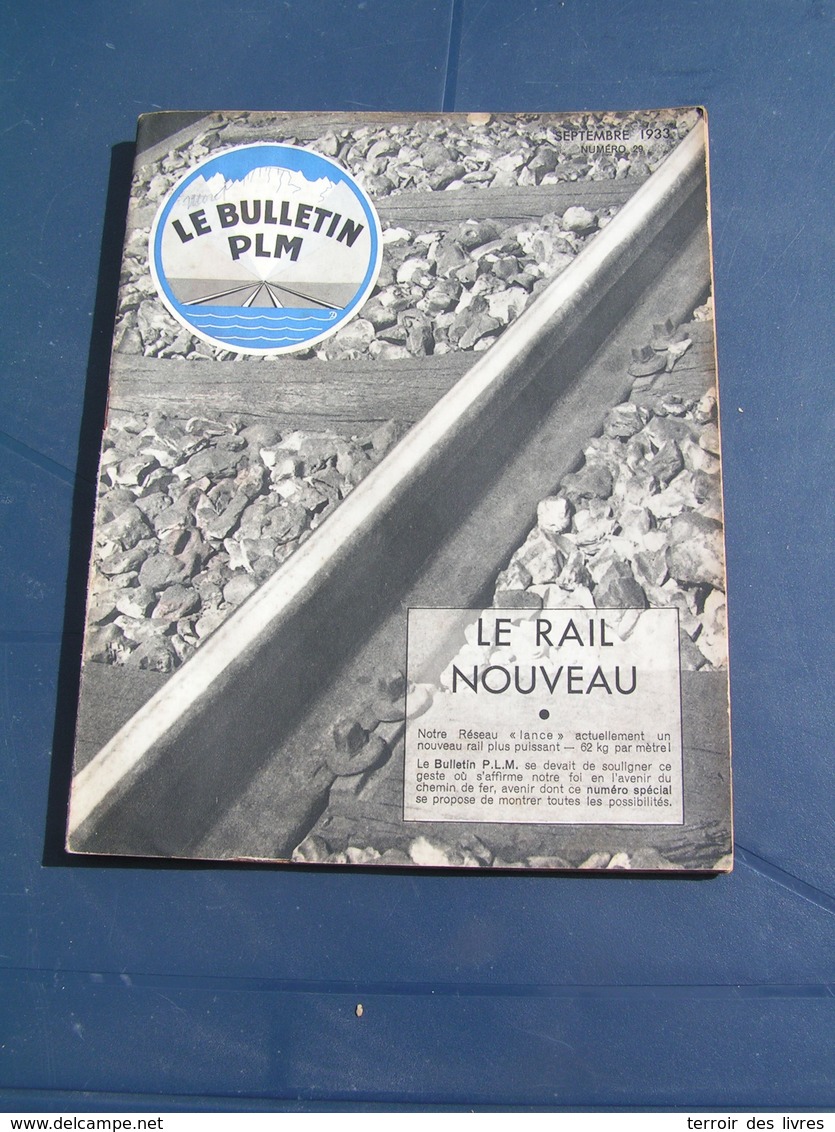 Bulletin PLM 1933 29 Nouveau RAIL CIWL PULLMAN AUTORAILS SOMUA RENAULT OULLINS SCARASSOUI SAINT RAMBERT D'ALBON - 1900 - 1949