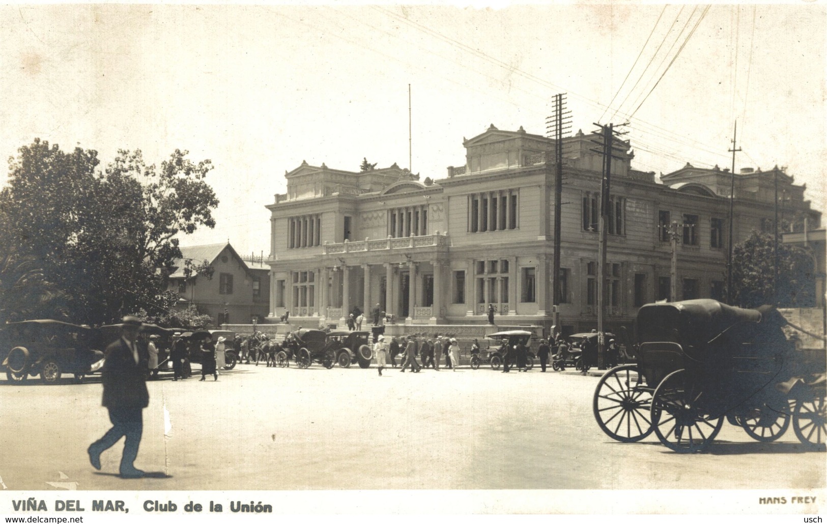 CHILE - CHILI Postcard, VINA DEL MAR, Club De La Union - RPPC - Chile