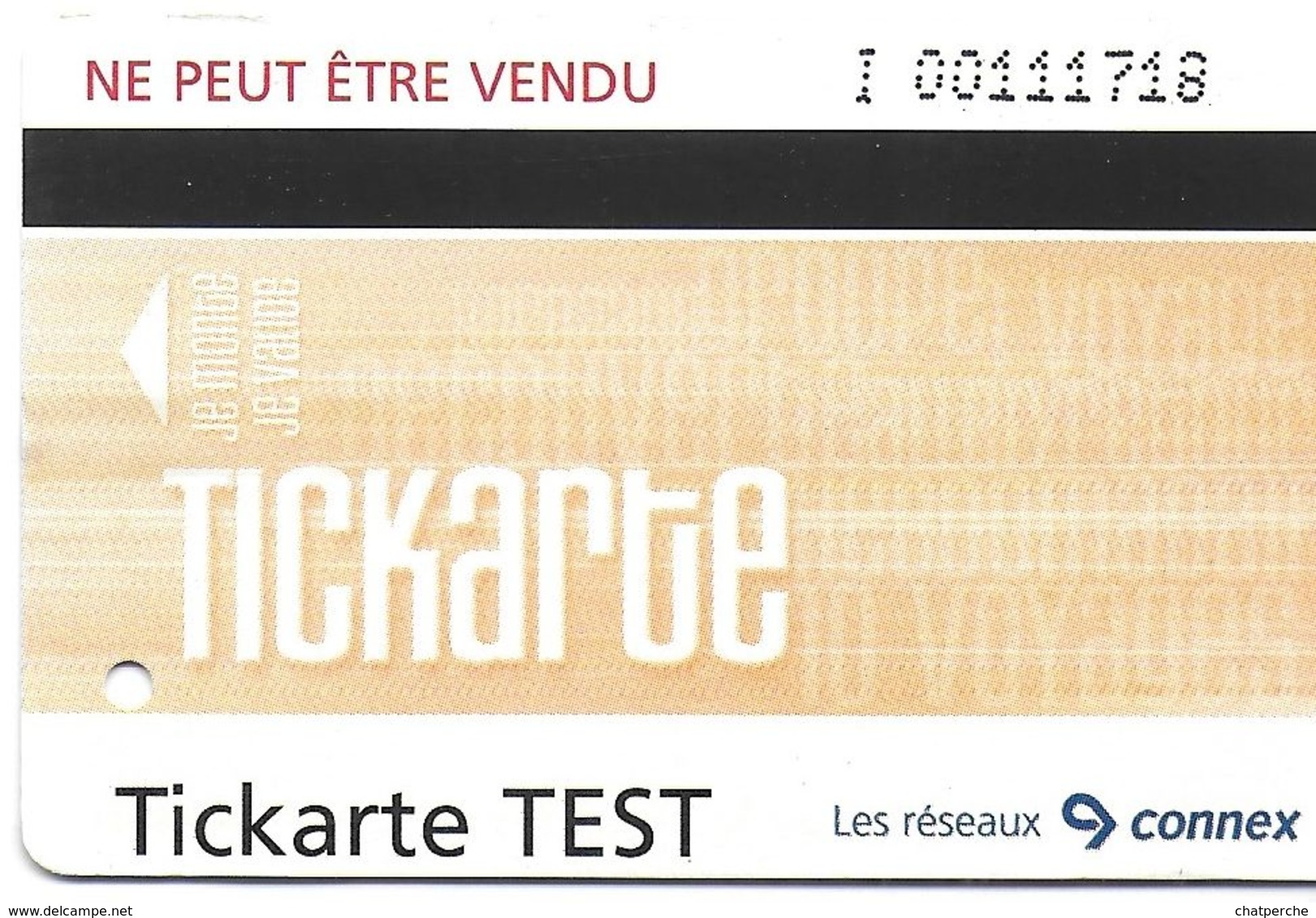 TICKET LES RESEAUX CONNEX TICKARTE TEST  POUR COLLECTIONNEUR - Europe