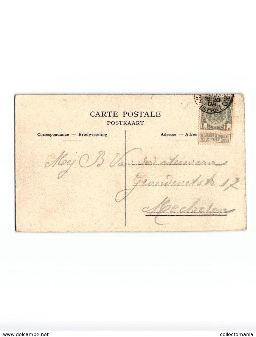 1 Oude Postkaart   EDEGEM  Café St. Joseph  Café St. Antoine Uitg. Bongartz 1908 - Edegem