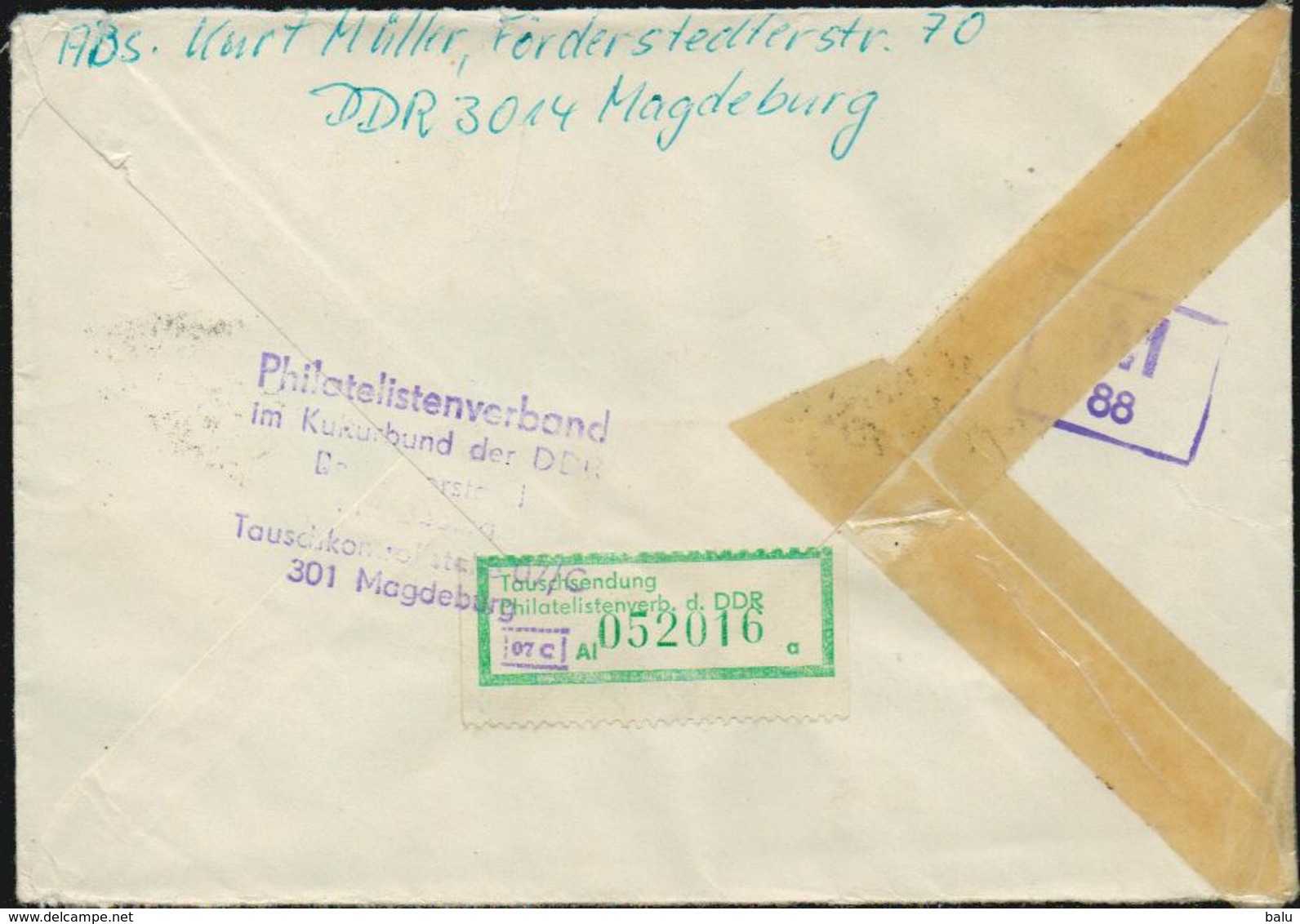 DDR 1975, 1977, Michel 2029, 2214, 2234, 3 Höchstwerte Auf Einschreiben R-Brief Von Magdeburg Nach Neuss, 2 Scans!! - Covers & Documents