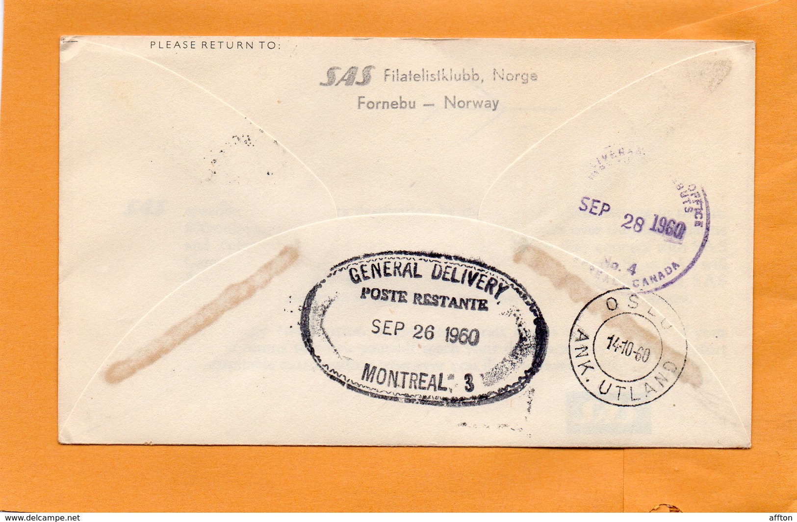 Norway 1960 Cover Mailed - Cartas & Documentos