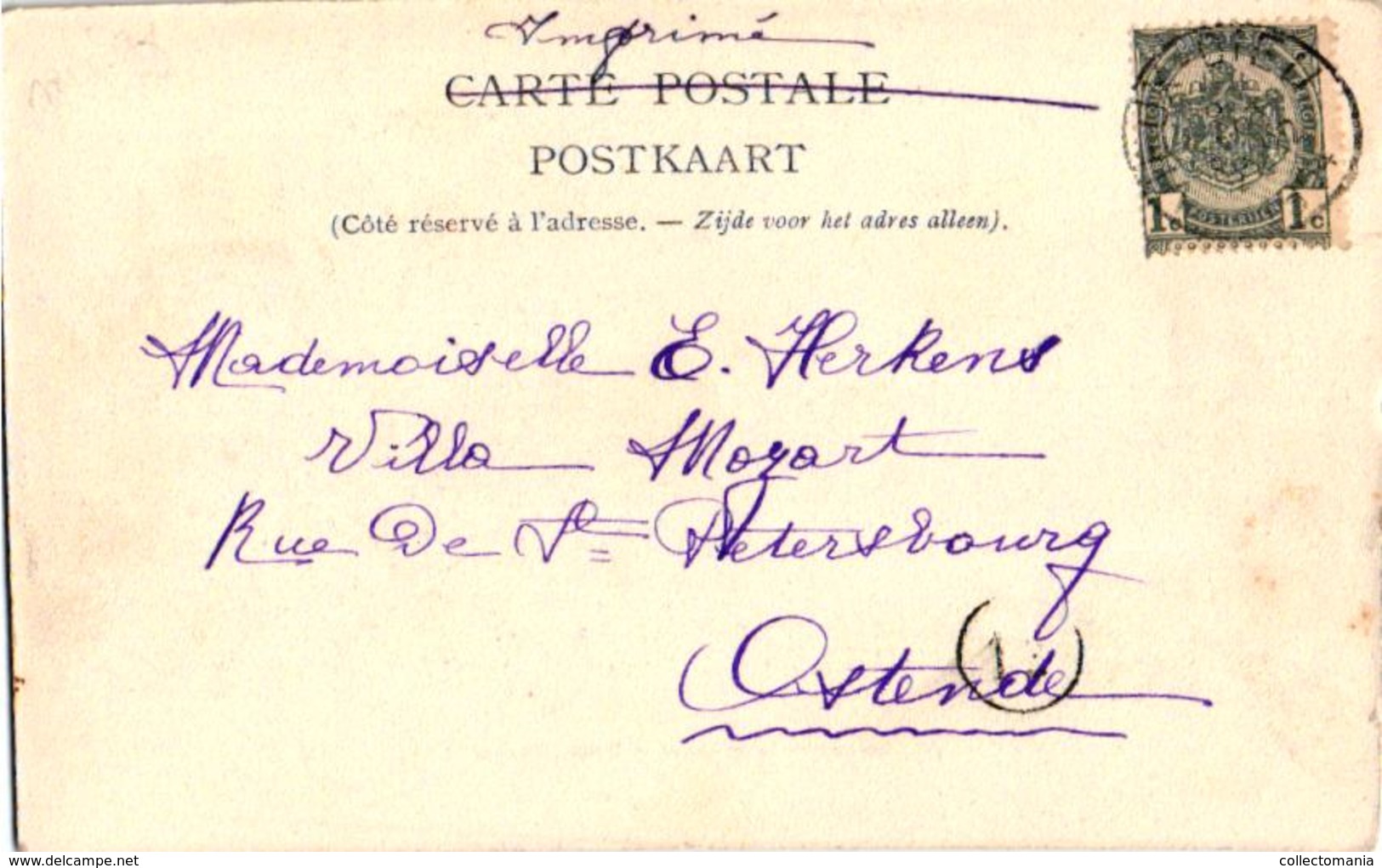 1 Oude Postkaart  EDEGEM  Edeghem   Statiestraat      Uitg   .Bongartz N°24 - Edegem