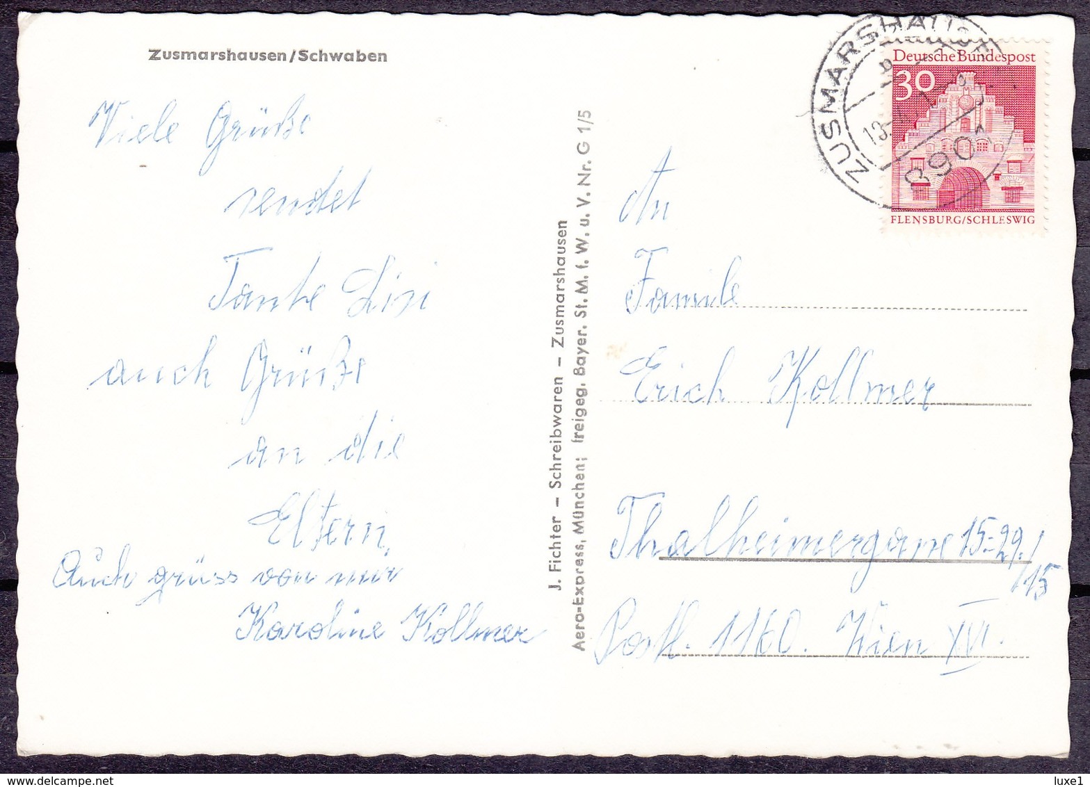 GERMANY  , Zusmarshausen ,  OLD  POSTCARD - Augsburg