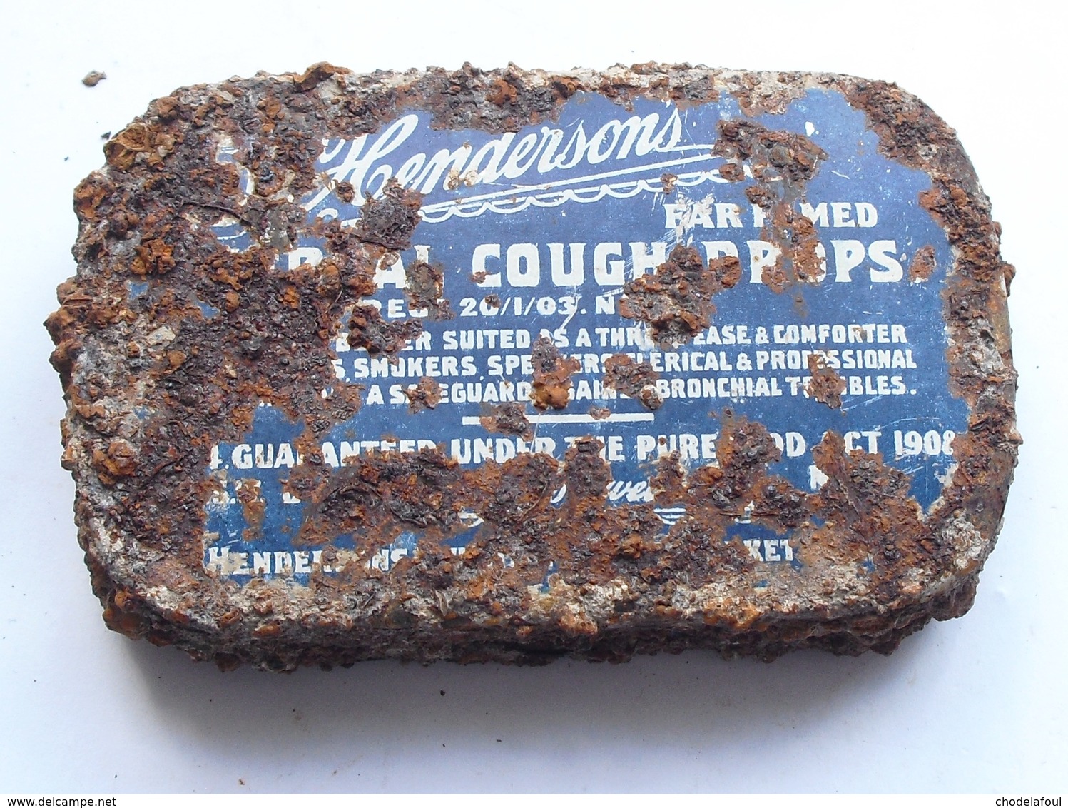 Boite Médicament Toux  HEndersons Cough Drops Ww1 1914 1918 Tommy Hygiène GB - 1914-18