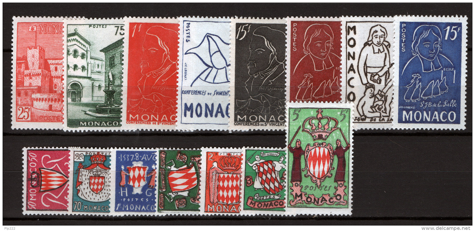 Monaco 1954 Annata Completa / Complete Year Set **/MNH VF - Komplette Jahrgänge