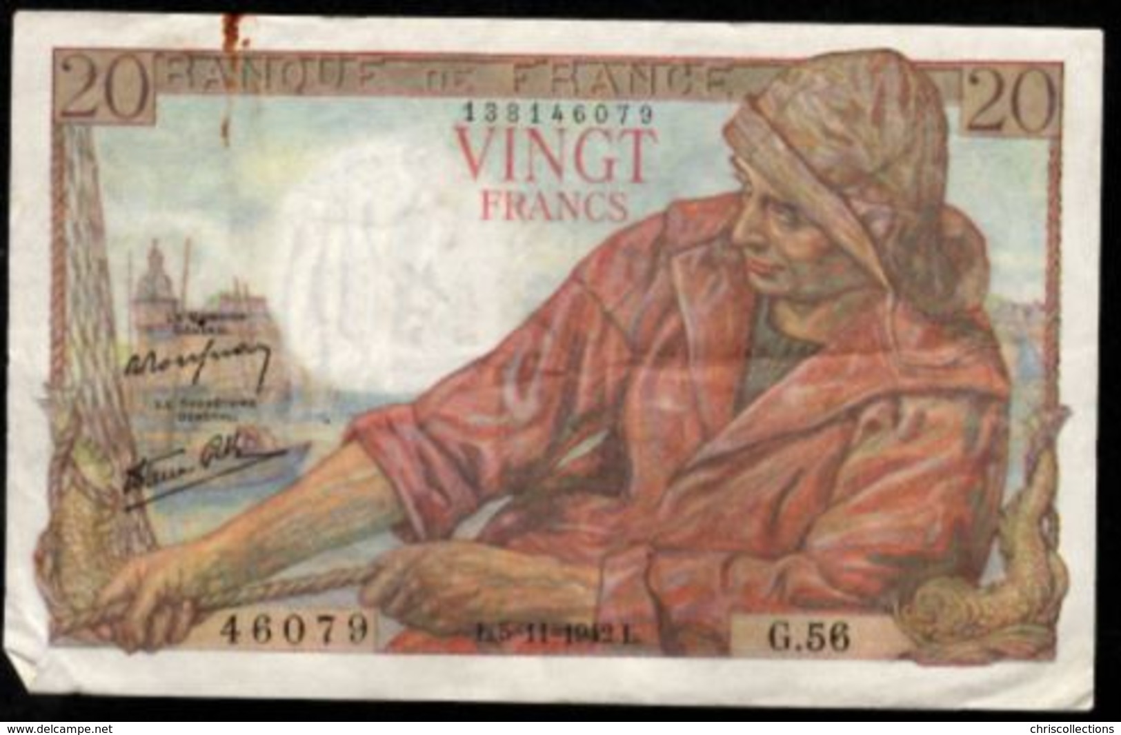 20 FRANCS PÊCHEUR 5.11.1942 F:13/4 - 20 F 1942-1950 ''Pêcheur''