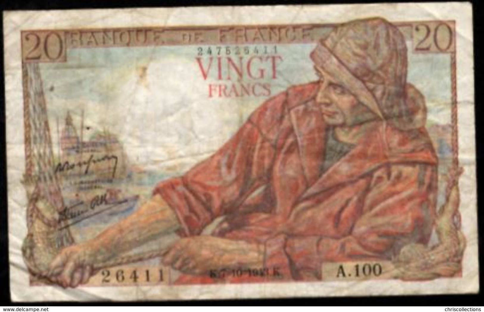 20 FRANCS PÊCHEUR 7.10.1943 F:13/7 - 20 F 1942-1950 ''Pêcheur''