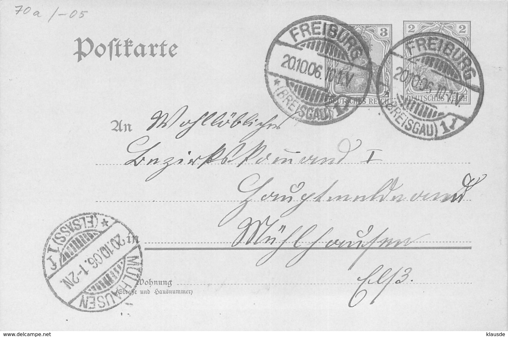 P70a Deutsches Reich 1906 - Cartes Postales