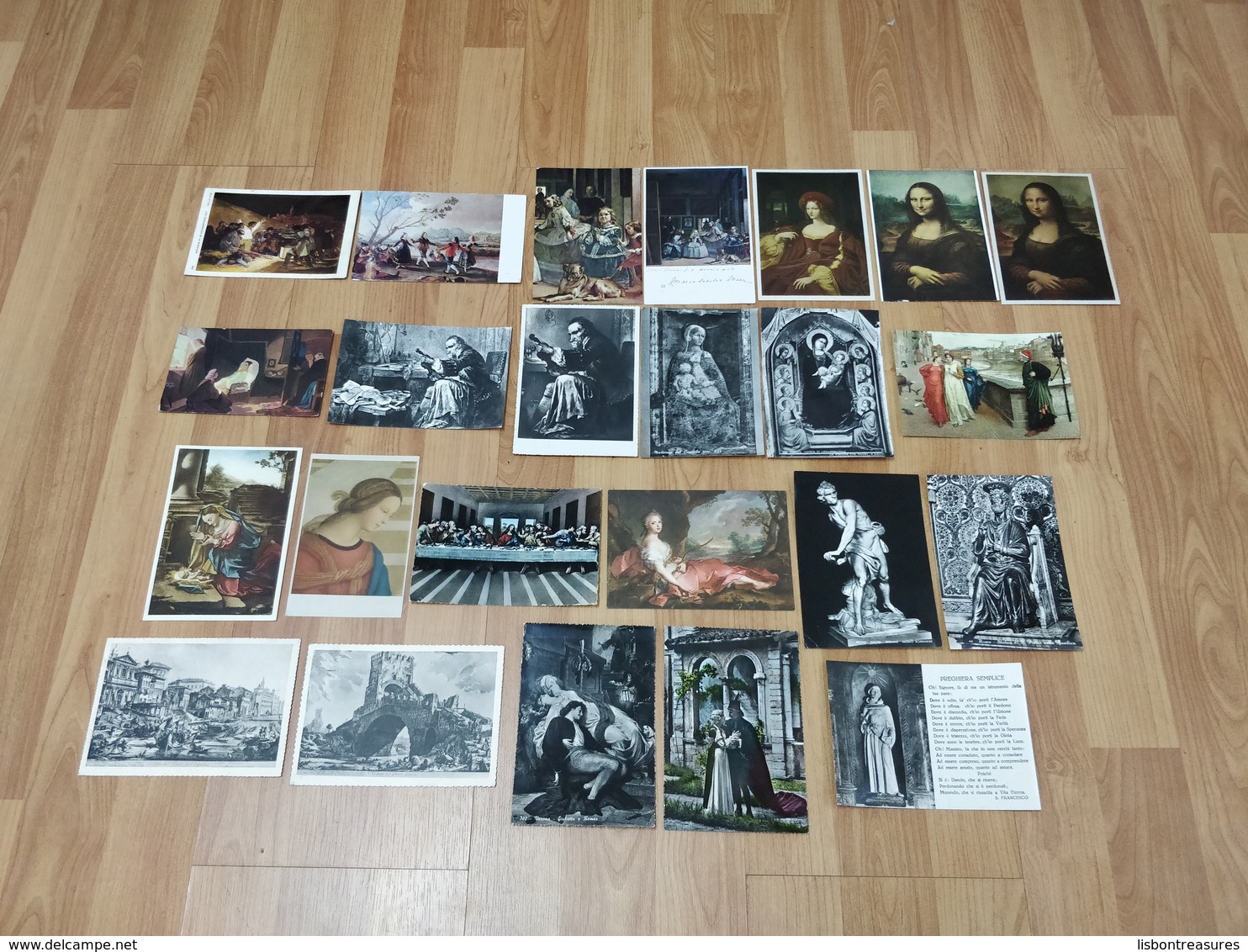 ANTIQUE POSTCARD LOT X 24 ART PAINTING SCULPTURES PHOTOGRAPHIC AND NORMAL USED AND NEW - 5 - 99 Cartes