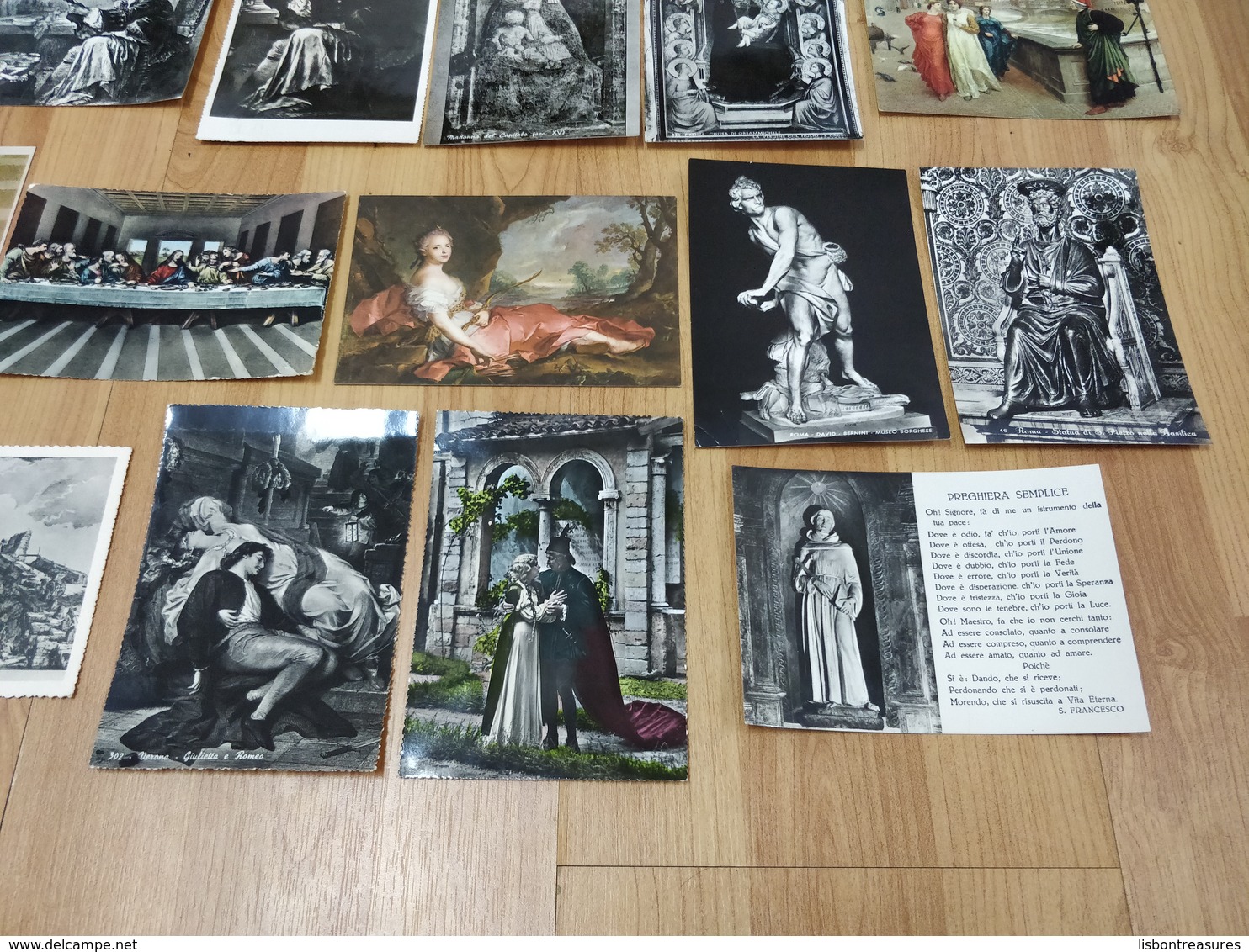 ANTIQUE POSTCARD LOT X 24 ART PAINTING SCULPTURES PHOTOGRAPHIC AND NORMAL USED AND NEW - 5 - 99 Cartes