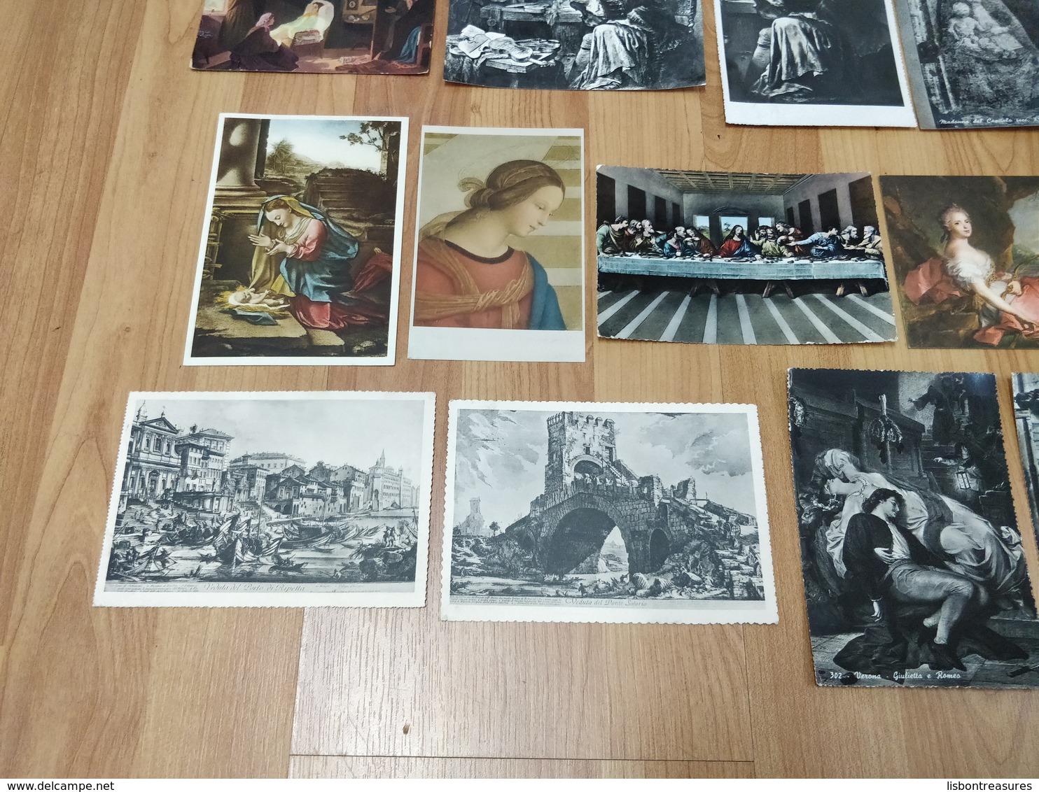 ANTIQUE POSTCARD LOT X 24 ART PAINTING SCULPTURES PHOTOGRAPHIC AND NORMAL USED AND NEW - 5 - 99 Cartes