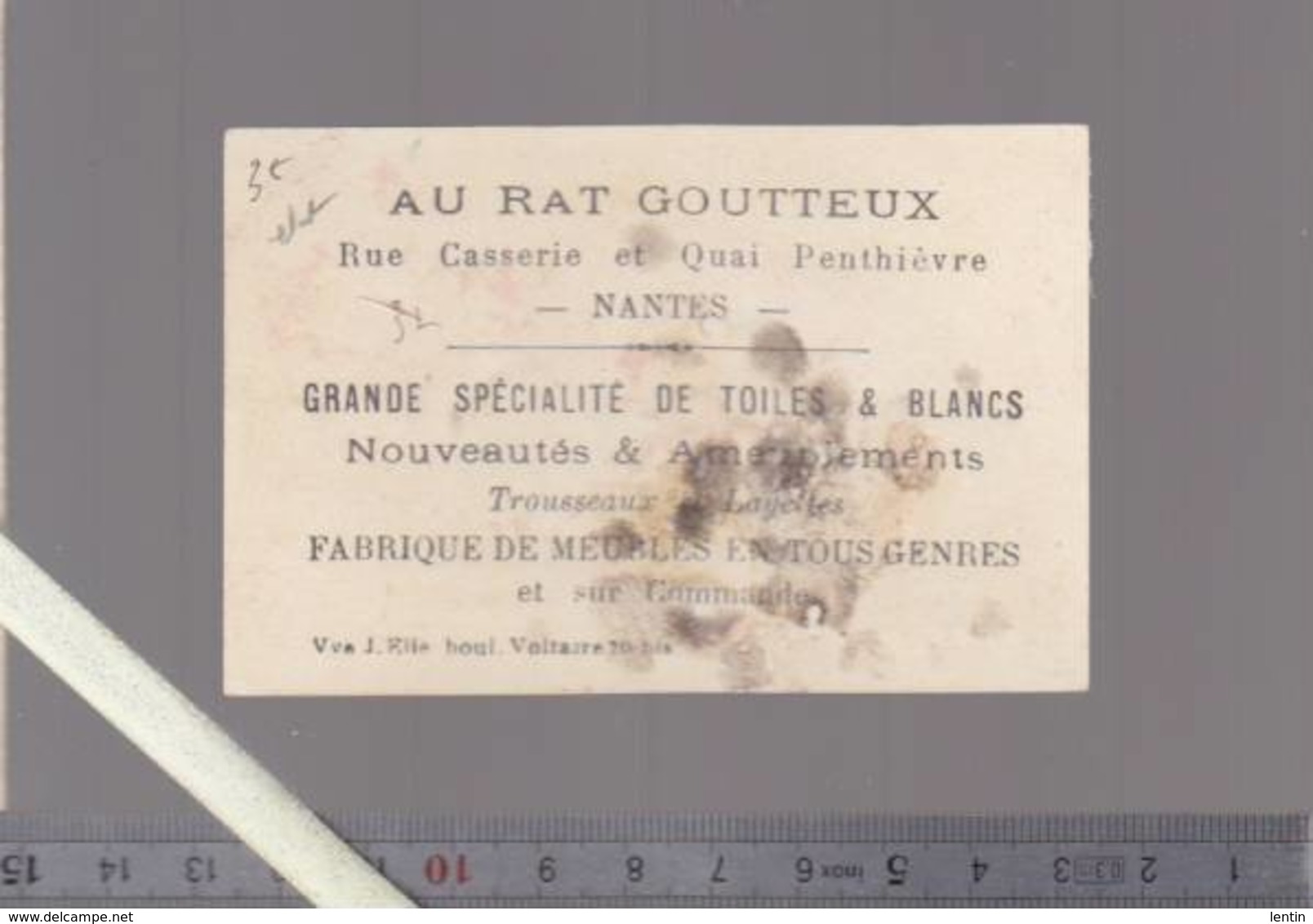 Chromo XIXè - Proverbe Battre Le Frere Quand Il Est Chaud - Magasin - Au Rat Gouteux,  Nantes - Otros & Sin Clasificación