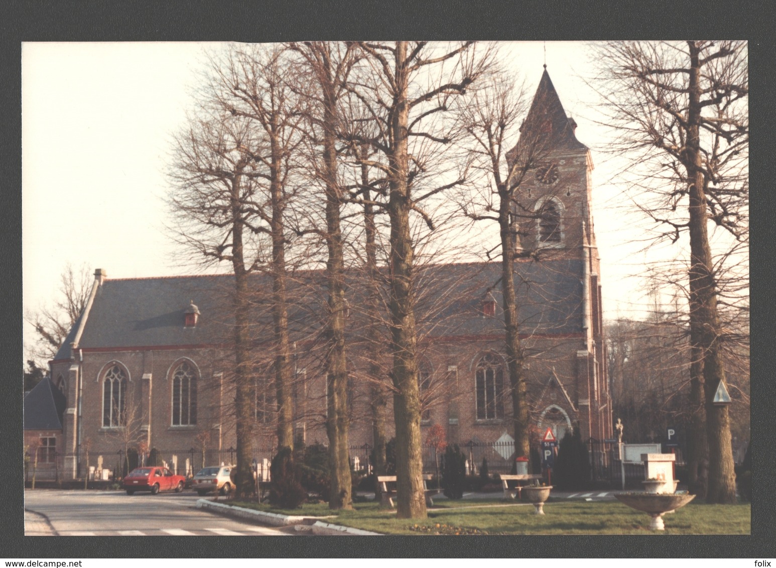 Bellem - Originele Foto - Kerk - Vintage Cars - Aalter