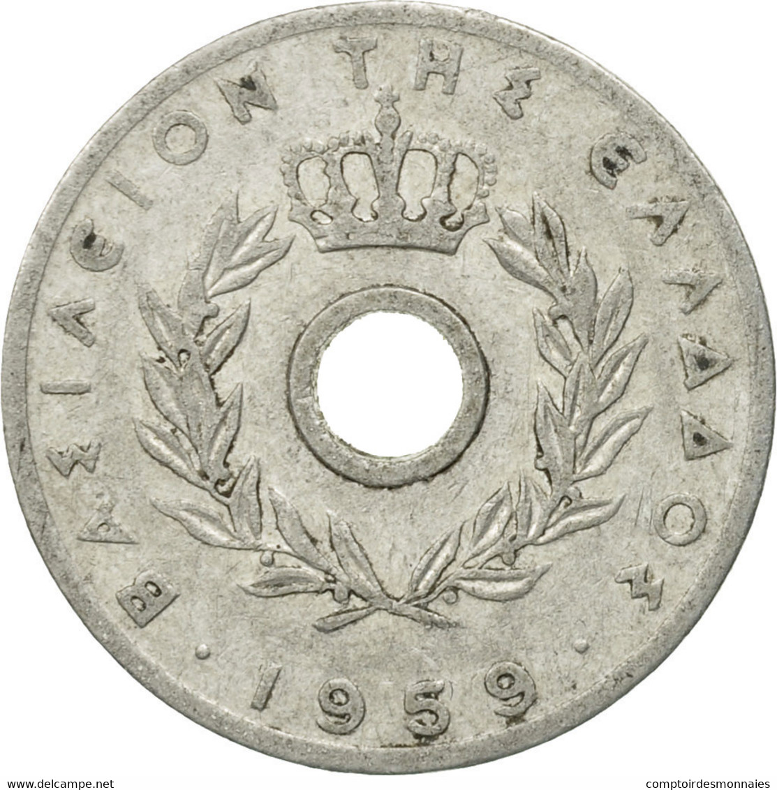 Monnaie, Grèce, 10 Lepta, 1959, TB+, Aluminium, KM:78 - Grèce