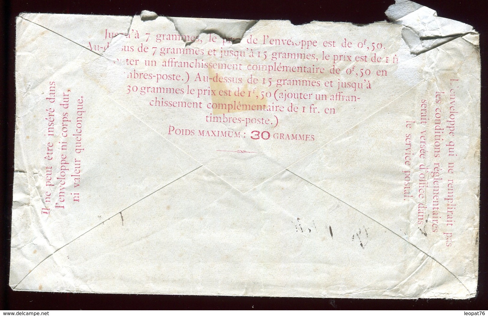 Enveloppe Pneumatique De Paris En 1897 - Pneumatische Post