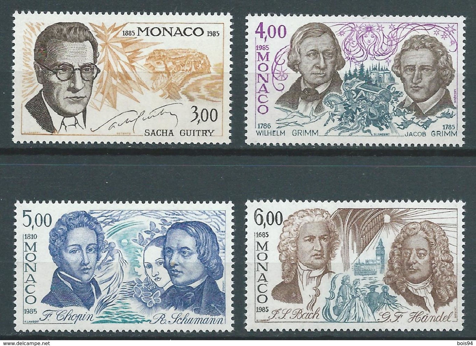 MONACO 1985 . Série N°s 1501 à 1504 . Neufs ** (MNH) - Neufs