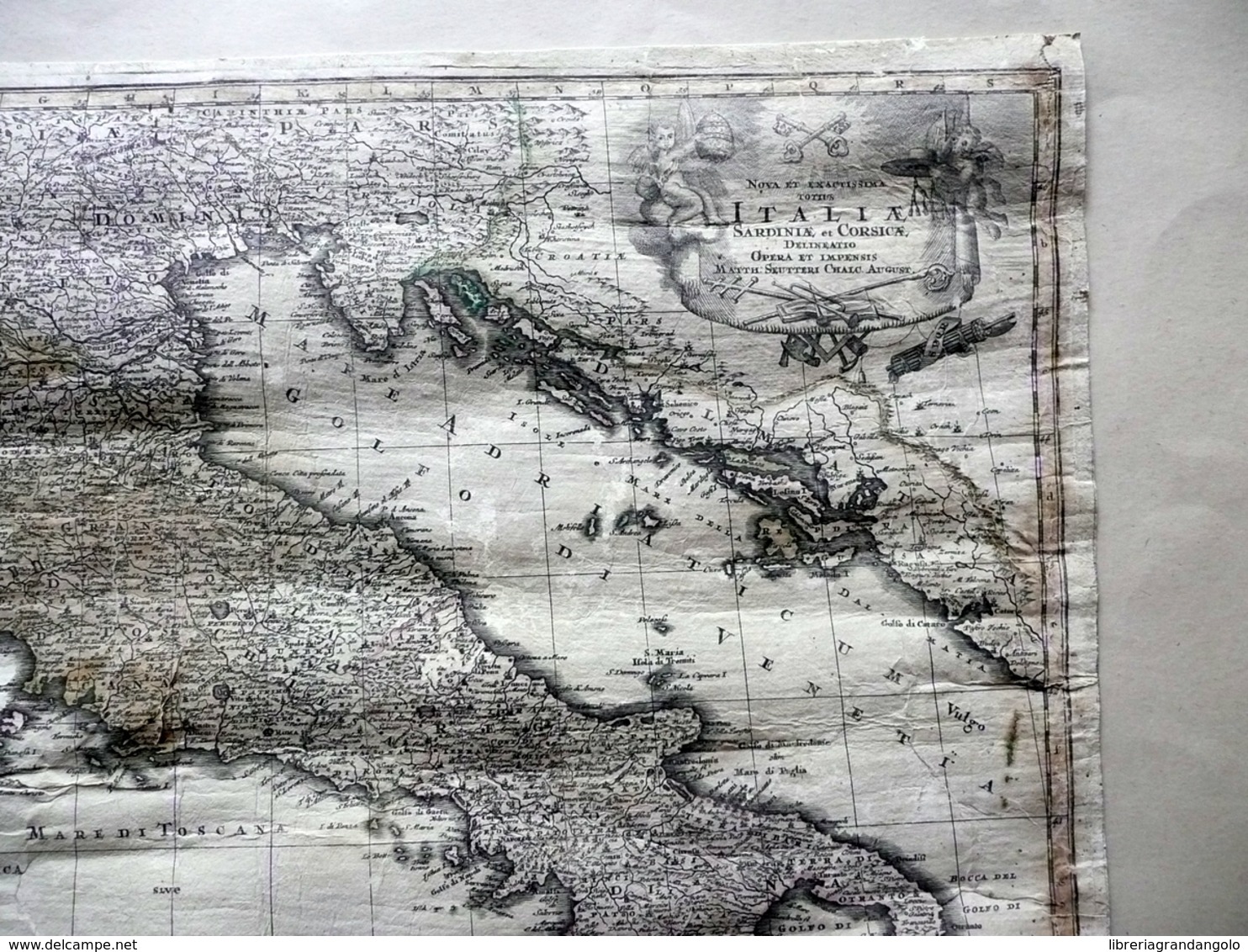 Nova Et Exactissima Totius Italiae Sardiniae Et Corsicae M. Seutter 1740 Carta - Altri & Non Classificati