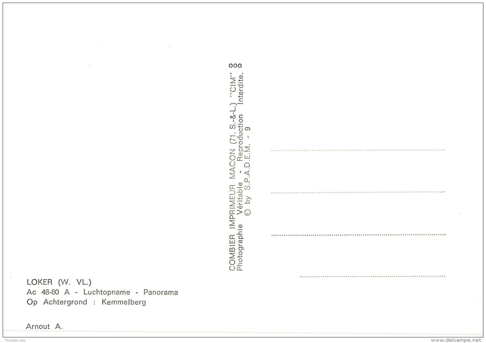 CPSM  LOKER LOCRE LUCHTOPNAME PANORAMA OP ACHTERGROND KEMMELBERG - Heuvelland