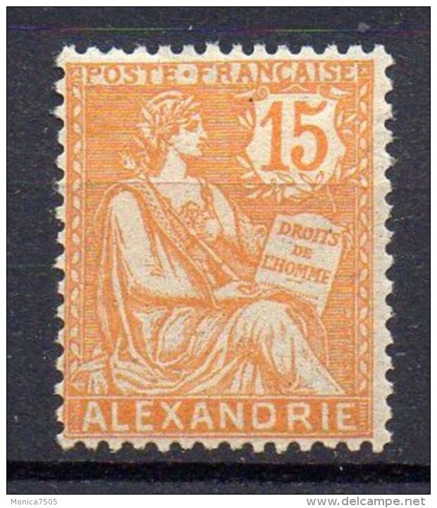 ALEXANDRIE  ( POSTE ) : Y&T N°  25  TIMBRE  NEUF  AVEC  TRACE  DE  CHARNIERE  . - Neufs