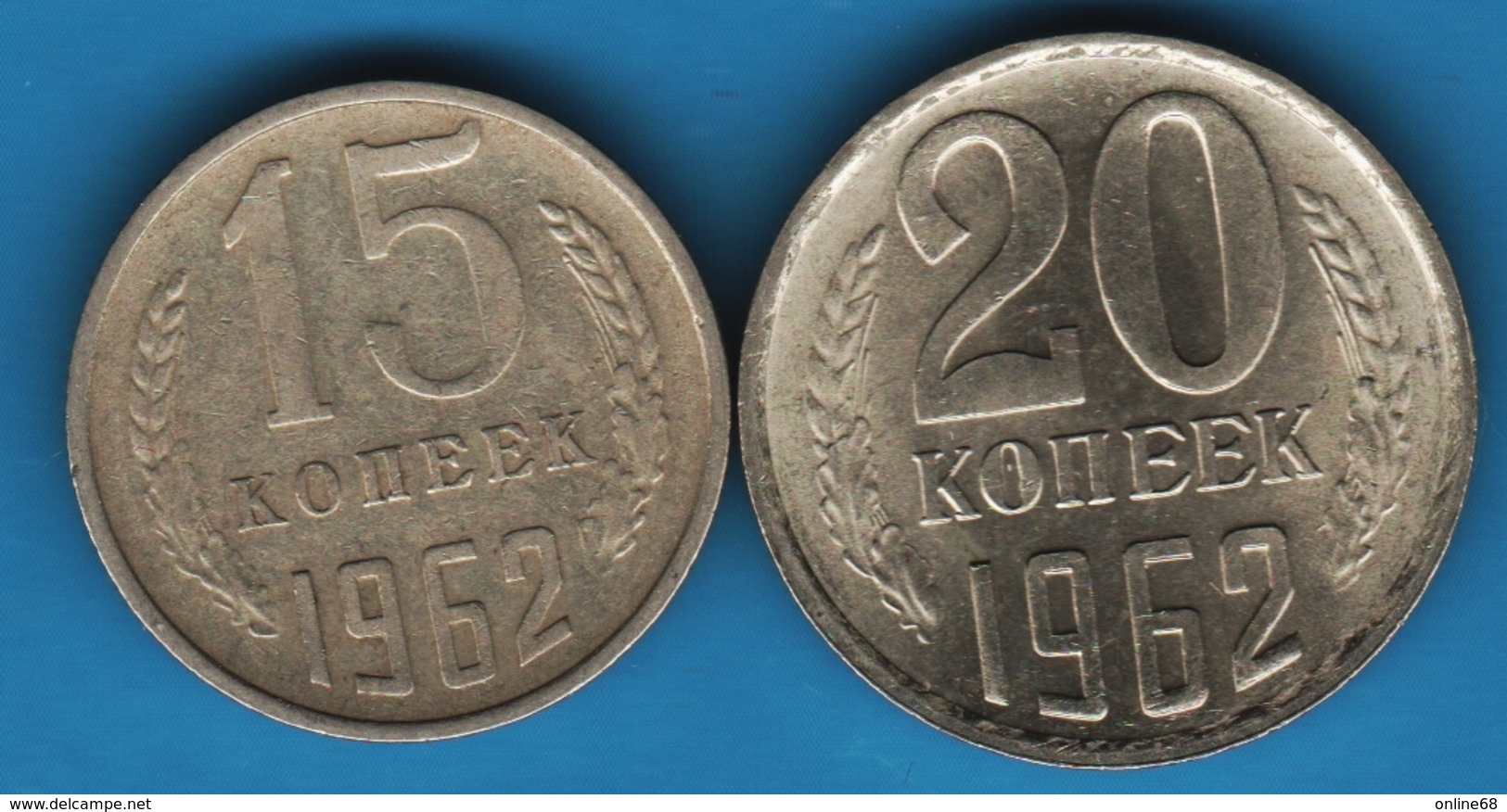 RUSSIA CCCP LOT 15 + 20 KOPECKS 1962 - Russia