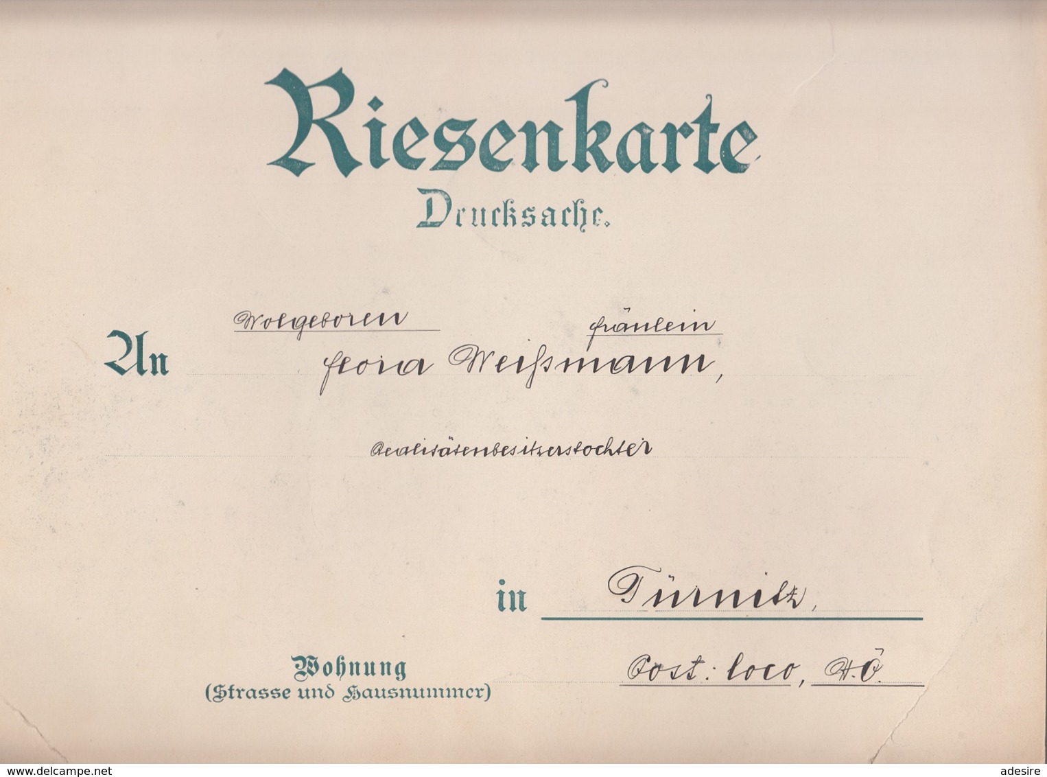 RRR! RIESENKARTE - Gruss Aus Wien, Kärntnerring, Als Drucksache Gelaufen 1902 Nach Türnitz, Format 31 X 23 Cm, ... - Wien Mitte