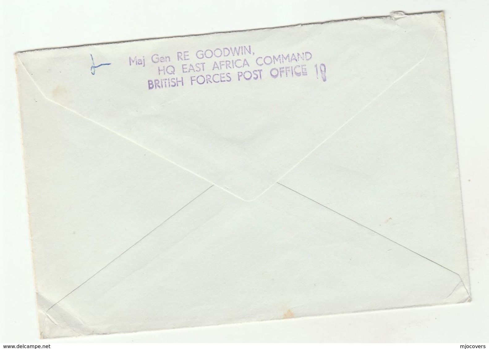 BRITISH FORCES EAST AFRICA COMMAND BFPO 10 Airmail COVER To GB Stamps  Kenya? - Kenya, Uganda & Tanzania