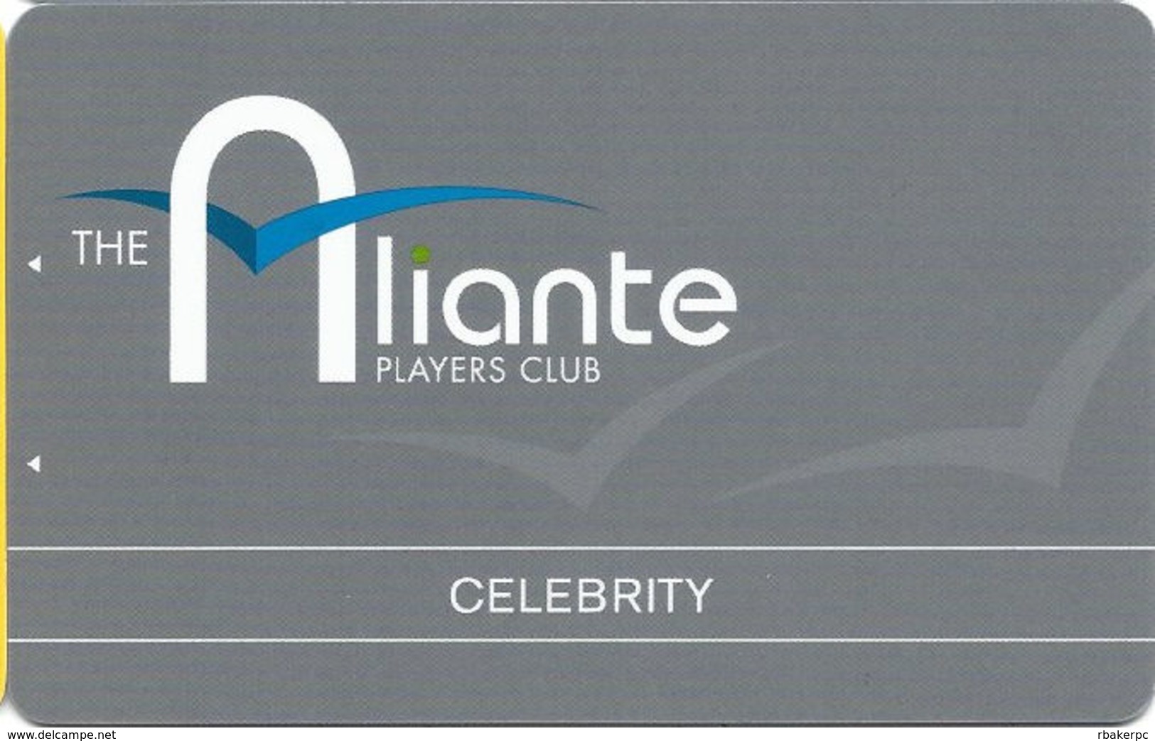 Aliante Casino Las Vegas - BLANK Celebrity Slot Card With 1-800-477-7627 Phone# - Casino Cards