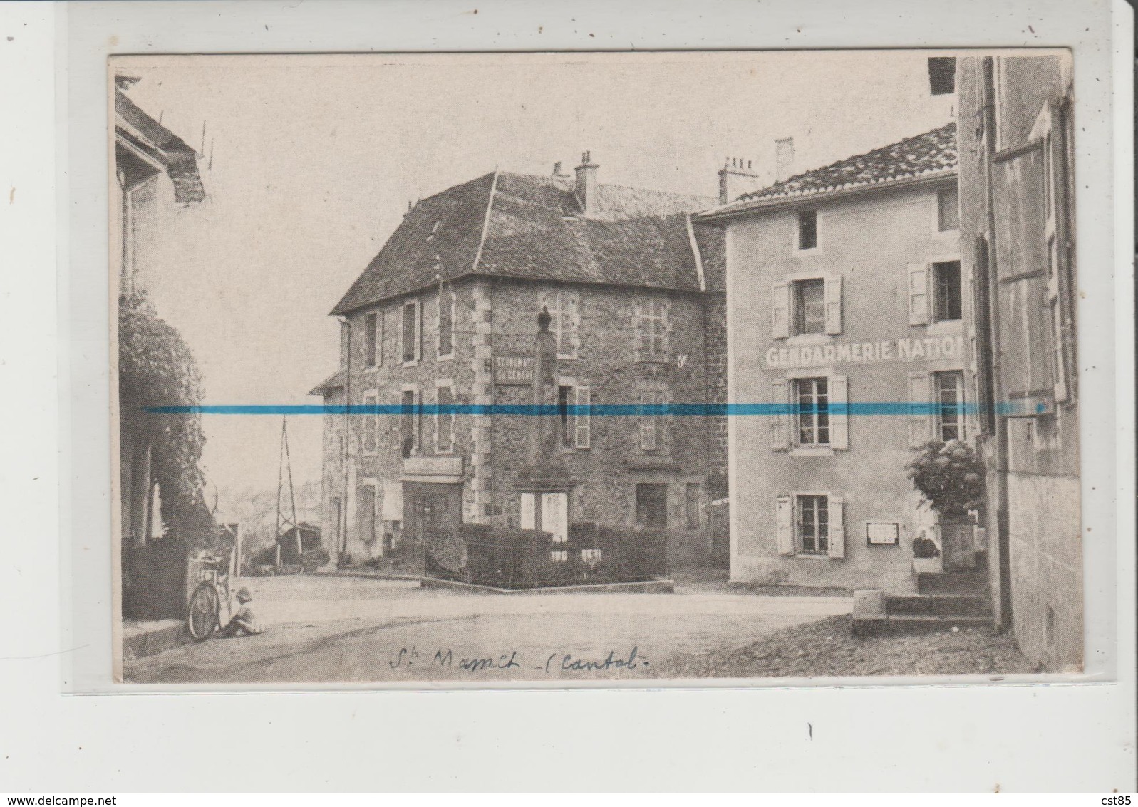 Carte Postale - ST SAINT MAMET - La Place - Gendarmerie Nationale - Saint-Mamet-la-Salvetat