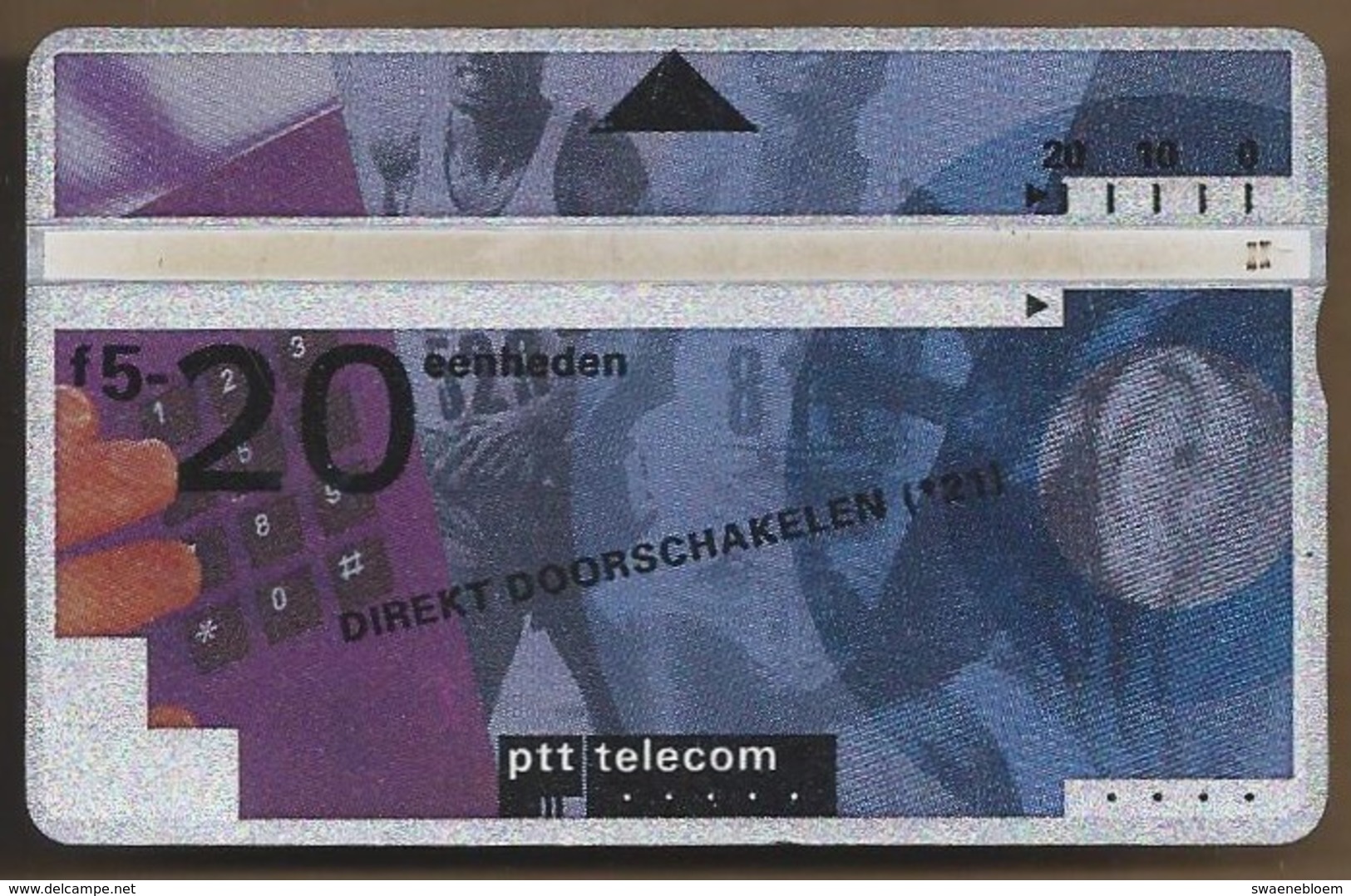 Telefoonkaart.- 107H43752. Nederland. PTT Telecom Direct Doorschakelen (*21). 20 Eenheden. 5 Gulden. - Pubbliche