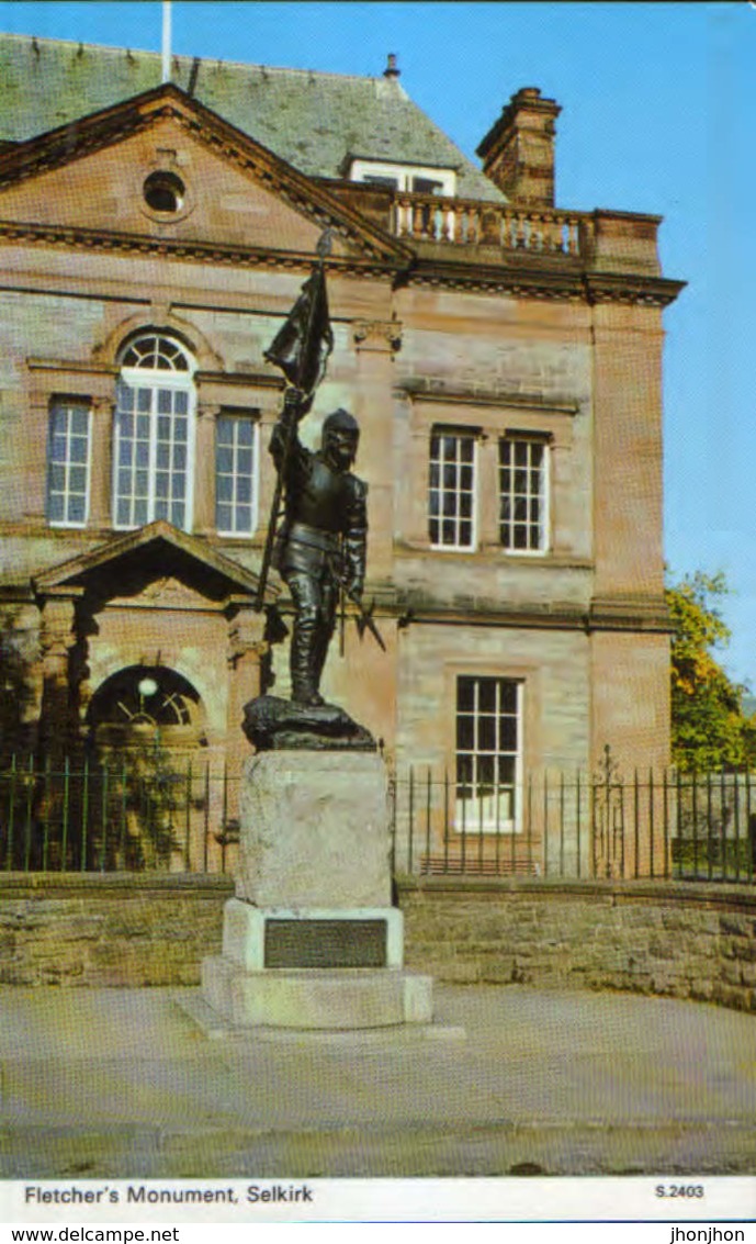 United Kingdom/Scotland - Postcard Unused - Fletcher's Monument,Selkirk - Selkirkshire