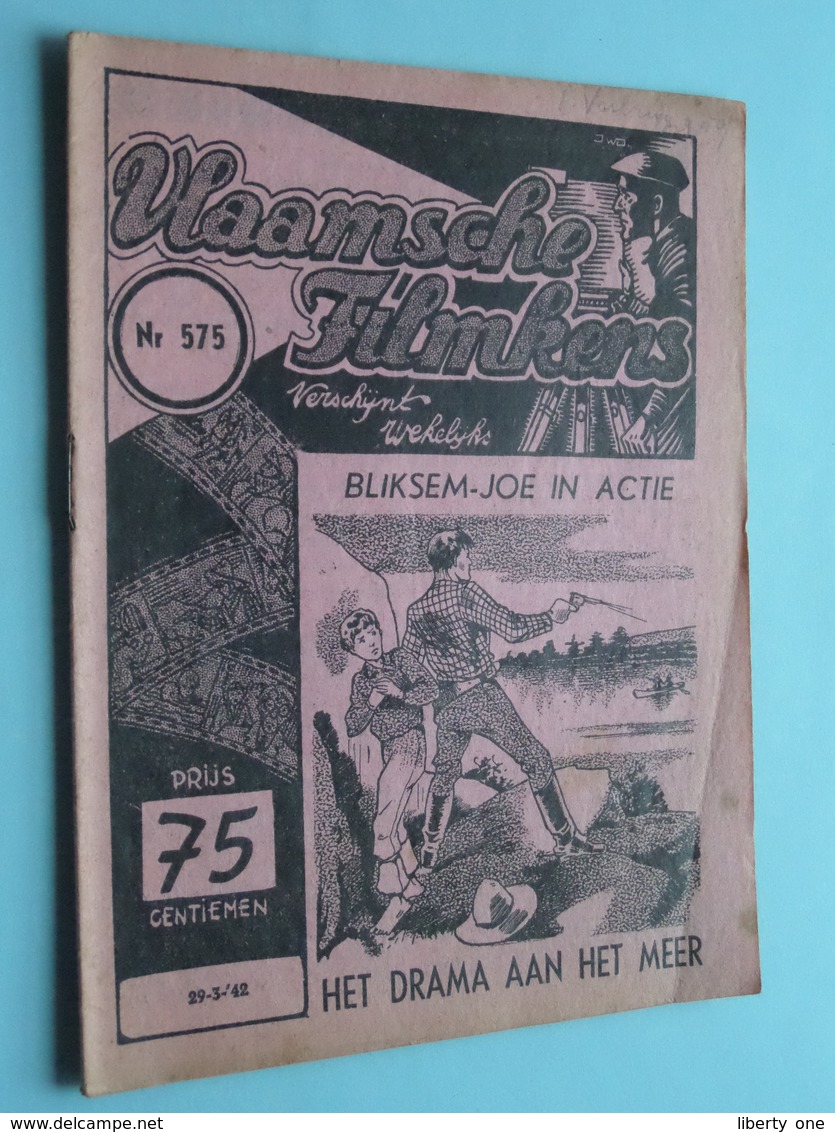 VLAAMSCHE FILMKENS ( Nr. 575 ) 29-3-'42 : BLIKSEM-JOE In ACTIE - Het Drama Aan Het Meer ! - Juniors