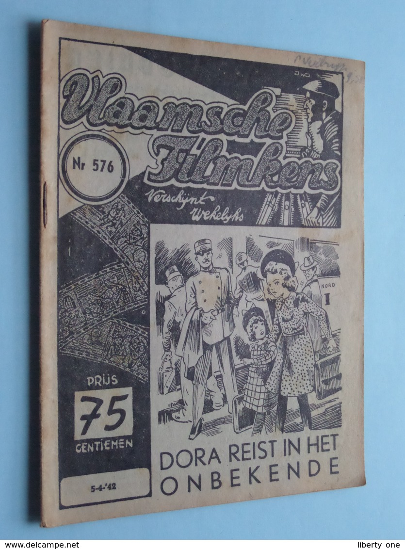 VLAAMSCHE FILMKENS ( Nr. 576 ) 5-4-'42 : DORA Reist In Het Onbekende ! - Juniors