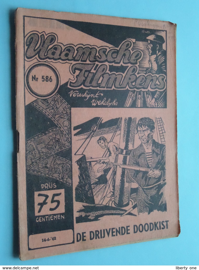 VLAAMSCHE FILMKENS ( Nr. 586 ) 14-6-'42 : De Drijvende Doodkist ! - Juniors